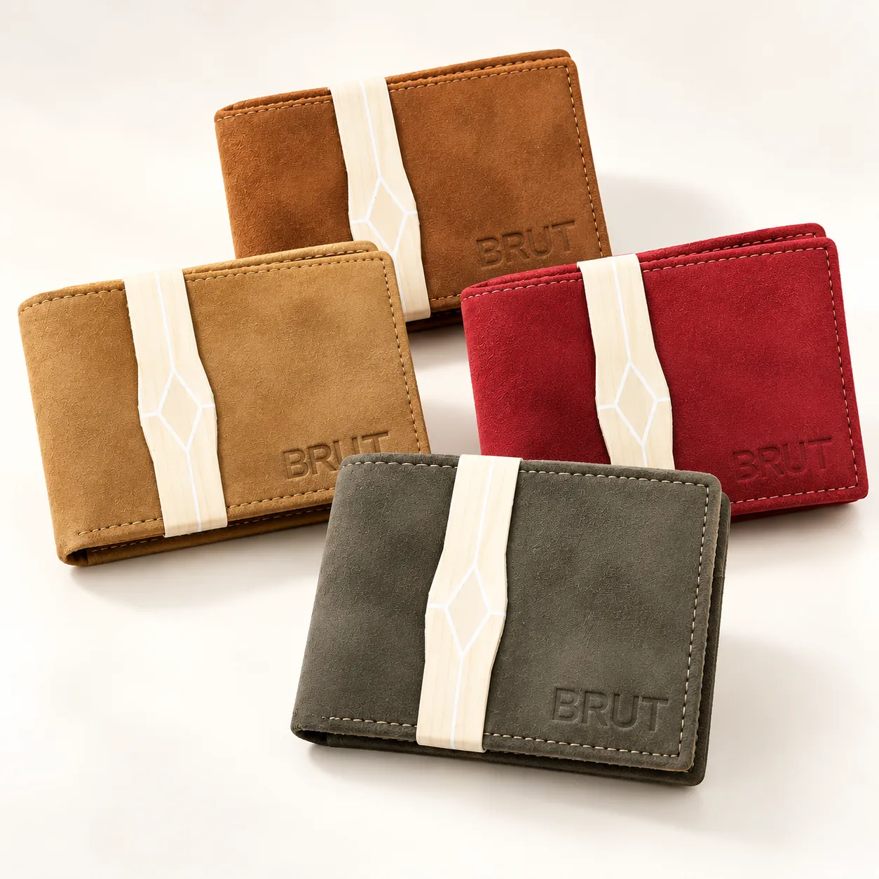 Brut Matte Suede Bi-Fold Wallet with Coin Pocket - view 3